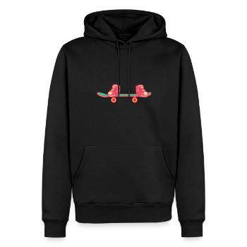 Skateboarder Sneaker Sur Skateboard - Sweat à capuche Premium bio Homme - noir - Devant - Nico (187cm)