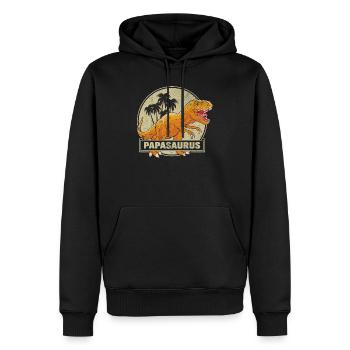 Papasaurus - Männer Premium Bio Hoodie - Schwarz - Vorne - Nico (187cm)