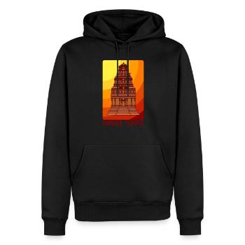 Ancient Astronaut Theorie Vimana Tempel - Männer Premium Bio Hoodie - Schwarz - Vorne - Nico (187cm)