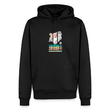 Abhineeti Vorname Namensgeschenk Süßes Einhorn - Männer Premium Bio Hoodie - Schwarz - Vorne - Nico (187cm)