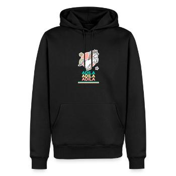 Adila Prénom Cadeau Douce Licorne - Sweat à capuche Premium bio Homme - noir - Devant - Nico (187cm)