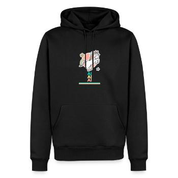 Ai Vorname Namensgeschenk Süßes Einhorn - Männer Premium Bio Hoodie - Schwarz - Vorne - Nico (187cm)