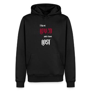 Gothic Lover que j’ai aimé et que j’ai - Sweat à capuche Premium bio Homme - noir - Devant - Nico (187cm)