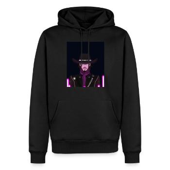 Goth Synthwave Outrun Goth Cowboy - Sweat à capuche Premium bio Homme - noir - Devant - Nico (187cm)