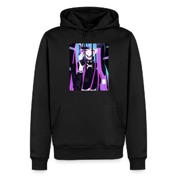 Goth Anime Vaporwave mignon et effrayant Goth - Sweat à capuche Premium bio Homme - noir - Devant - Nico (187cm)