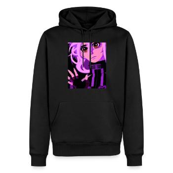 Goth Anime Vaporwave Sexy Goth Girl - Sweat à capuche Premium bio Homme - noir - Devant - Nico (187cm)