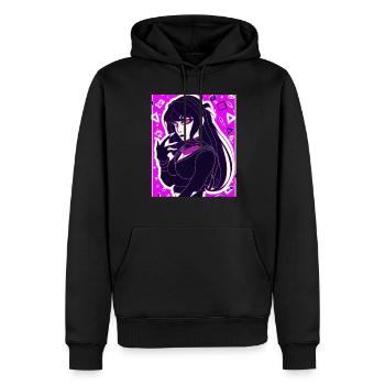 Goth Anime Vaporwave Mignon Creepy Goth Girl - Sweat à capuche Premium bio Homme - noir - Devant - Nico (187cm)