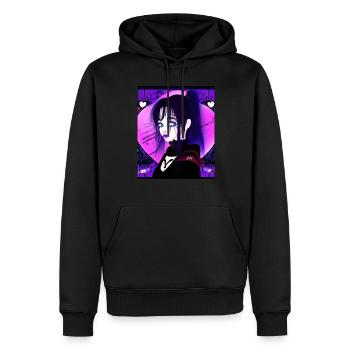 Goth Anime Vaporwave Mignon Creepy Goth Girl - Sweat à capuche Premium bio Homme - noir - Devant - Nico (187cm)