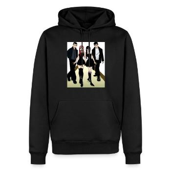 Corporate Goth Gothic Clique Freunde - Männer Premium Bio Hoodie - Schwarz - Vorne - Nico (187cm)
