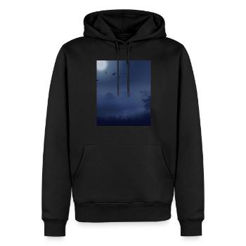Goth Ästhetik Vollmond Und Fledermäuse - Männer Premium Bio Hoodie - Schwarz - Vorne - Nico (187cm)