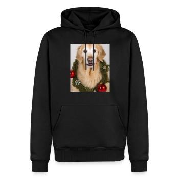 Couronne de l’Avent Golden Retriever des chiens de Noël - Sweat à capuche Premium bio Homme - noir - Devant - Nico (187cm)