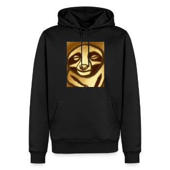 Faultier Portrait Lustig Kubismus Gustav Klimt - Männer Premium Bio Hoodie - Schwarz - Vorne - Nico (187cm)