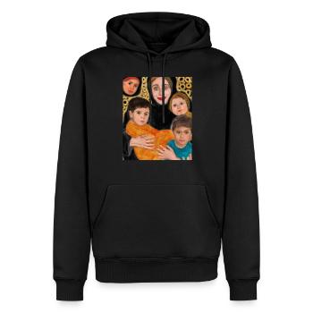 Gustav Klimt Style Portrait Einer Mama Mit Vier - Männer Premium Bio Hoodie - Schwarz - Vorne - Nico (187cm)