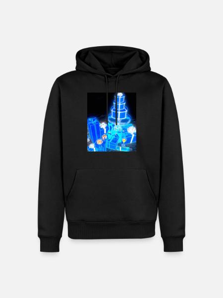 Christmas Christmas Tree Schematic Blueprint - Men’s Premium Organic Hoodie - black