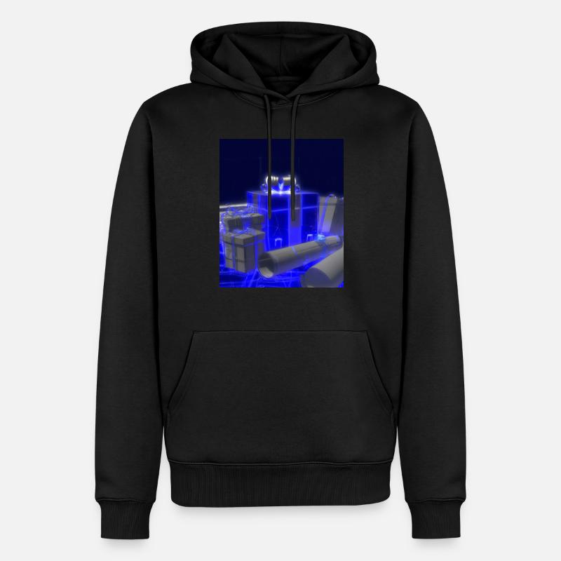 Weihnachten Weihnachtsbaum Schematic Blaupause - Männer Premium Bio Hoodie - Schwarz