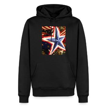 Amerikanisches Weihnachten Weihnachtsstern - Männer Premium Bio Hoodie - Schwarz - Vorne - Nico (187cm)