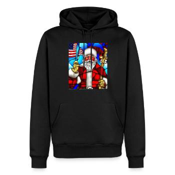 Amerikanisches Weihnachten Weihnachtsmann - Männer Premium Bio Hoodie - Schwarz - Vorne - Nico (187cm)