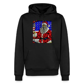 Amerikanisches Weihnachten Weihnachtsmann - Männer Premium Bio Hoodie - Schwarz - Vorne - Nico (187cm)