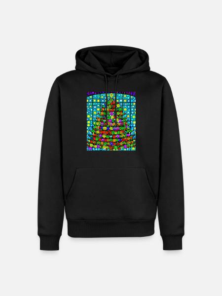Christmas Christmas Tree Church Windows - Men’s Premium Organic Hoodie - black