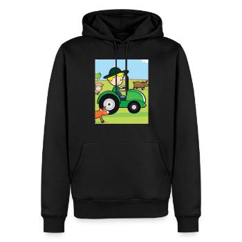 Grüner Traktor Geburtstag Bauernhof Tiere - Männer Premium Bio Hoodie - Schwarz - Vorne - Nico (187cm)