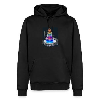 Torte Blaupause Konditor Kuchen Backen - Männer Premium Bio Hoodie - Schwarz - Vorne - Nico (187cm)