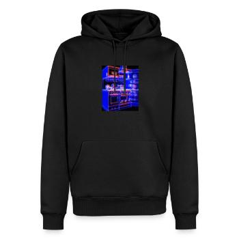 Cuisine Rétro Vintage Blueprint Cook Cooking Cook - Sweat à capuche Premium bio Homme - noir - Devant - Nico (187cm)