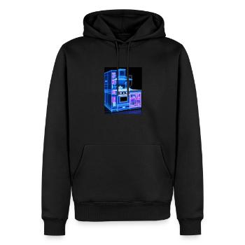 Cuisine Rétro Vintage Blueprint Cook Cooking Cook - Sweat à capuche Premium bio Homme - noir - Devant - Nico (187cm)