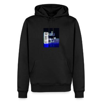 Cuisine Rétro Vintage Blueprint Cook Cooking Cook - Sweat à capuche Premium bio Homme - noir - Devant - Nico (187cm)