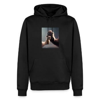 Outres Amants Mignon Loutre de mer Pet - Sweat à capuche Premium bio Homme - noir - Devant - Nico (187cm)