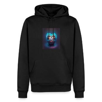 Kawaii Otter Pet Otter Couple Holding Hands - Männer Premium Bio Hoodie - Schwarz - Vorne - Nico (187cm)