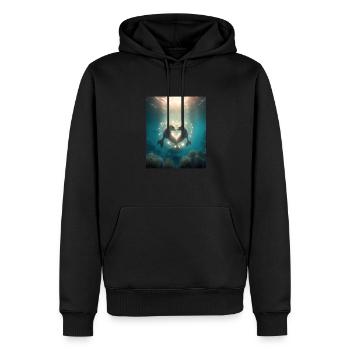 Cute Otter Lovers Sweet Sea Otter Couple - Männer Premium Bio Hoodie - Schwarz - Vorne - Nico (187cm)