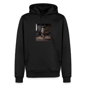 Cute Sea Otter Pet Dabbing Pirate Otter - Männer Premium Bio Hoodie - Schwarz - Vorne - Nico (187cm)