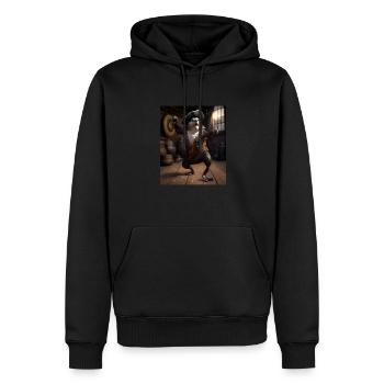 Cute Sea Otter Pet Dabbing Pirate Otter - Männer Premium Bio Hoodie - Schwarz - Vorne - Nico (187cm)