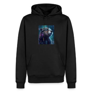Science Fiction Evolved Animal Robot Otter - Männer Premium Bio Hoodie - Schwarz - Vorne - Nico (187cm)