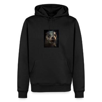 Creepy Otter Creature Spooky Zombie Otter - Sweat à capuche Premium bio Homme - noir - Devant - Nico (187cm)