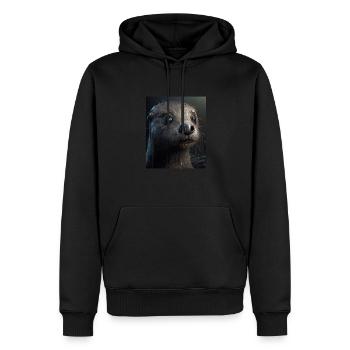 Creepy Otter Creature Spooky Zombie Otter - Sweat à capuche Premium bio Homme - noir - Devant - Nico (187cm)
