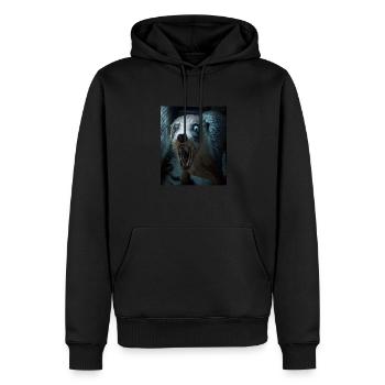 Creepy Otter Creature Spooky Zombie Otter - Sweat à capuche Premium bio Homme - noir - Devant - Nico (187cm)