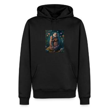 Cute Baby Otter Mother's Love Otter Baby - Männer Premium Bio Hoodie - Schwarz - Vorne - Nico (187cm)