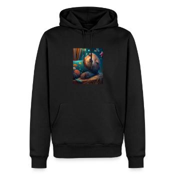 Cute Otter Bed Time Funny Bored Sleepyhead Otter - Männer Premium Bio Hoodie - Schwarz - Vorne - Nico (187cm)