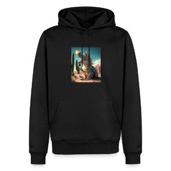 Amoureux des dinosaures Mignon Dinosaure Tacos Amoureux - Sweat à capuche Premium bio Homme - noir - Devant - Nico (187cm)