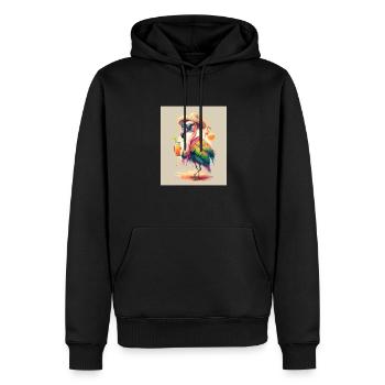 Flamingo Playing Musical Instruments Mexican - Männer Premium Bio Hoodie - Schwarz - Vorne - Nico (187cm)