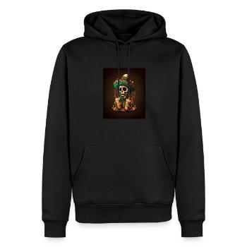 Sugar Skull Wearing Sombrero Drunk Mexican Sugar - Männer Premium Bio Hoodie - Schwarz - Vorne - Nico (187cm)