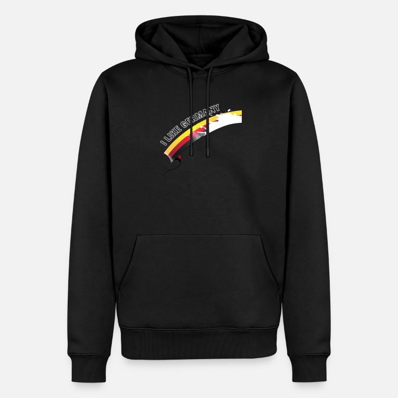 i like Germany with Milk - Männer Premium Bio Hoodie - Schwarz