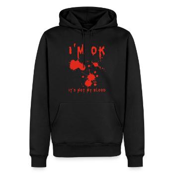 I'm Fine (Englisch) - Männer Premium Bio Hoodie - Schwarz - Vorne - Nico (187cm)
