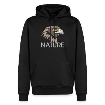 Nature eagle icon animals logo illustration - Men’s Premium Organic Hoodie - black - Front - Nico (187cm)