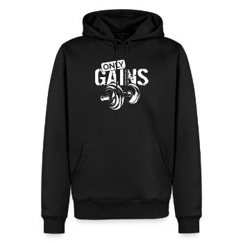 ne gagne que l’icône de la salle de sport de remise en forme Entraînement musculation - Sweat à capuche Premium bio Homme - noir - Devant - Nico (187cm)