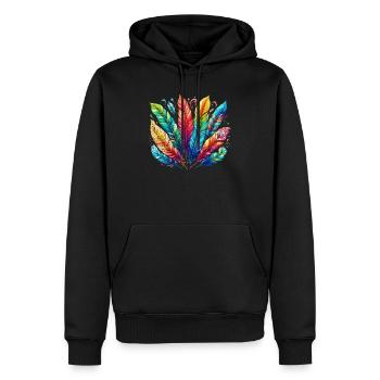 Feder Federstift Kugelschreiber - Männer Premium Bio Hoodie - Schwarz - Vorne - Nico (187cm)