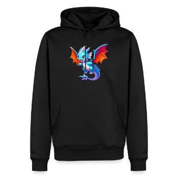 Dragon - Men’s Premium Organic Hoodie - black - Front - Nico (187cm)
