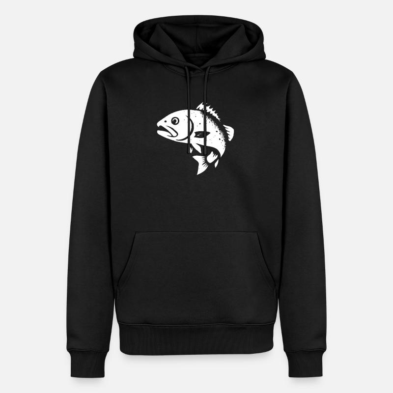 Zander und Barsch - Männer Premium Bio Hoodie - Schwarz