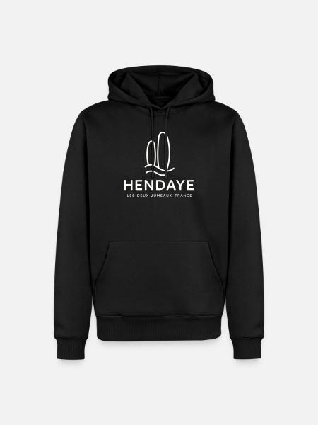 Motif Nature hendaye - Sweat à capuche Premium bio Homme - noir